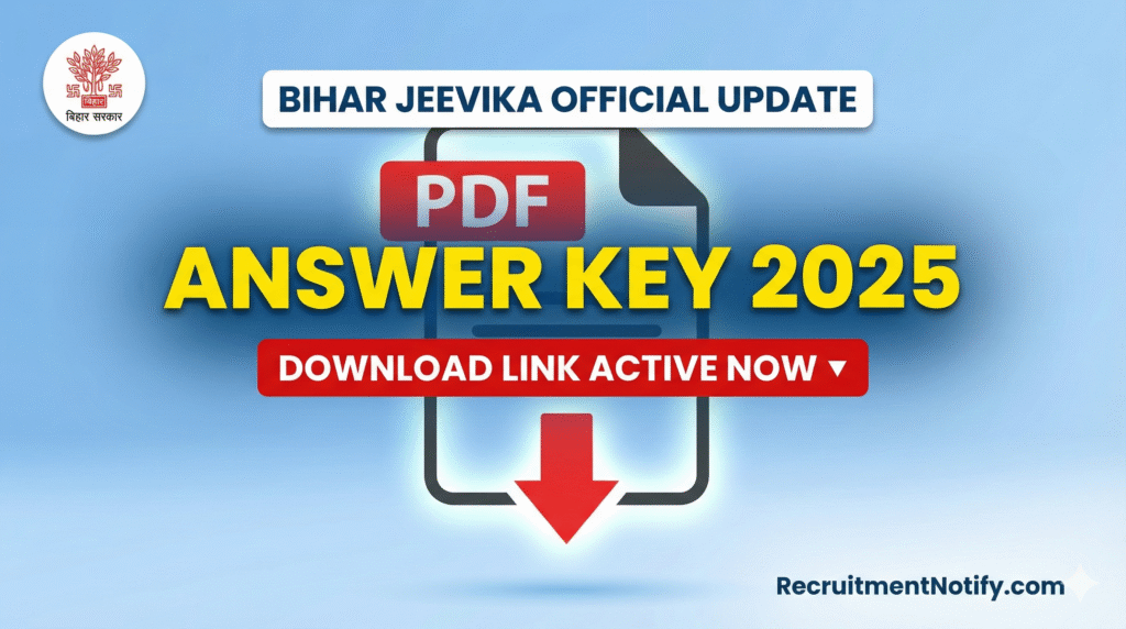 Bihar Jeevika Answer Key 2025 Official Download PDF Link