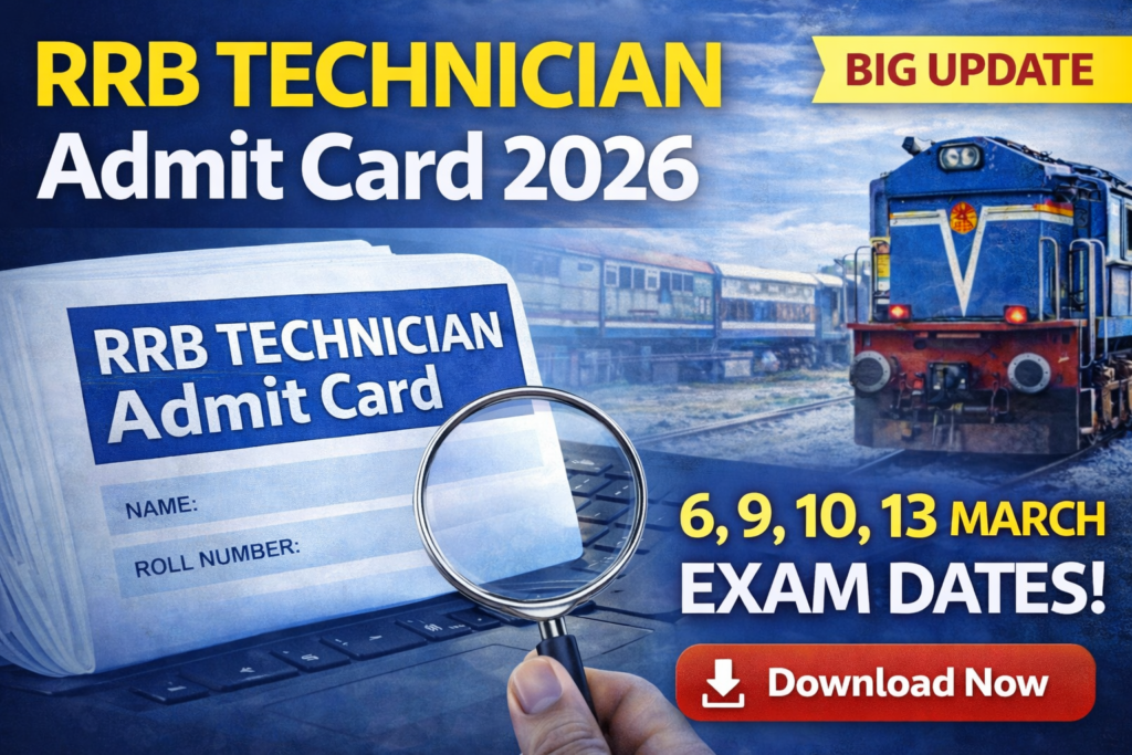 RRB Technician Admit Card 2026