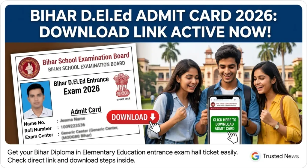 Bihar D.El.Ed Admit Card 2026 Released: Direct Download Link!