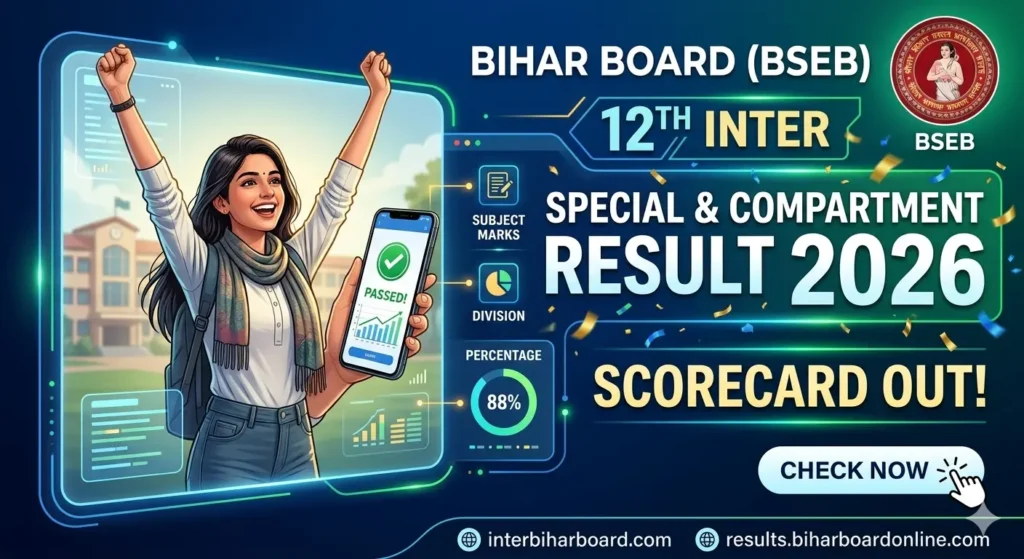 Bihar Board 12th Inter Special & Compartment Exam Result 2026