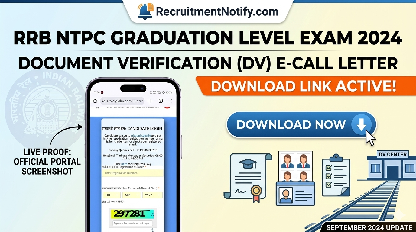 RRB NTPC 2024 E-Call Letter Login Por

    <h2><span class=