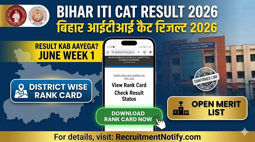 Bihar ITI CAT Result 2026