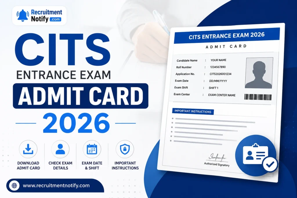 CITS Entrance Exam Admit Card 2026