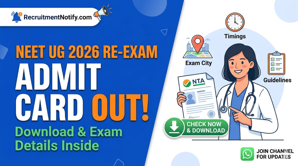 NEET UG Re-Exam 2026 Admit Card