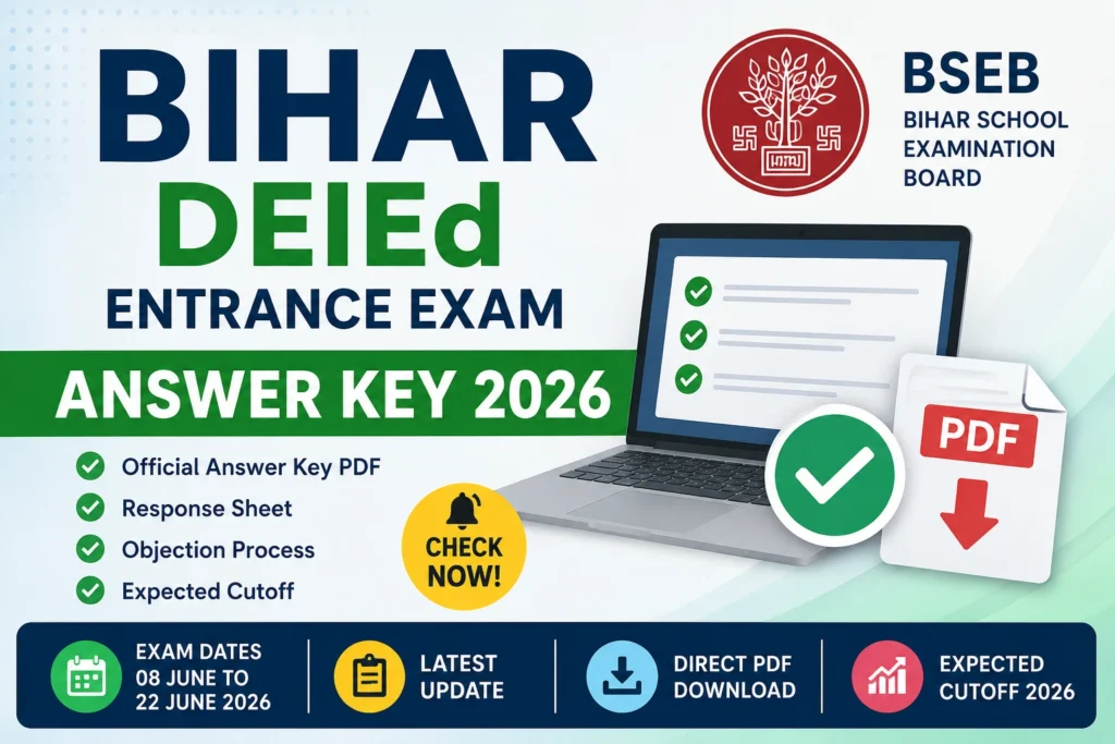 Bihar DElEd Entrance Exam Answer Key 2026