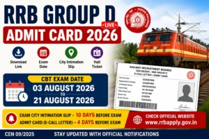 RRB Group D Admit Card 2026